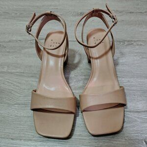 A New Day Women's Light Nude Ankle Strap Sandals